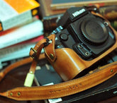 Nikon DF Leather Camera Case - Half Case + Strap - kaza-deluxe